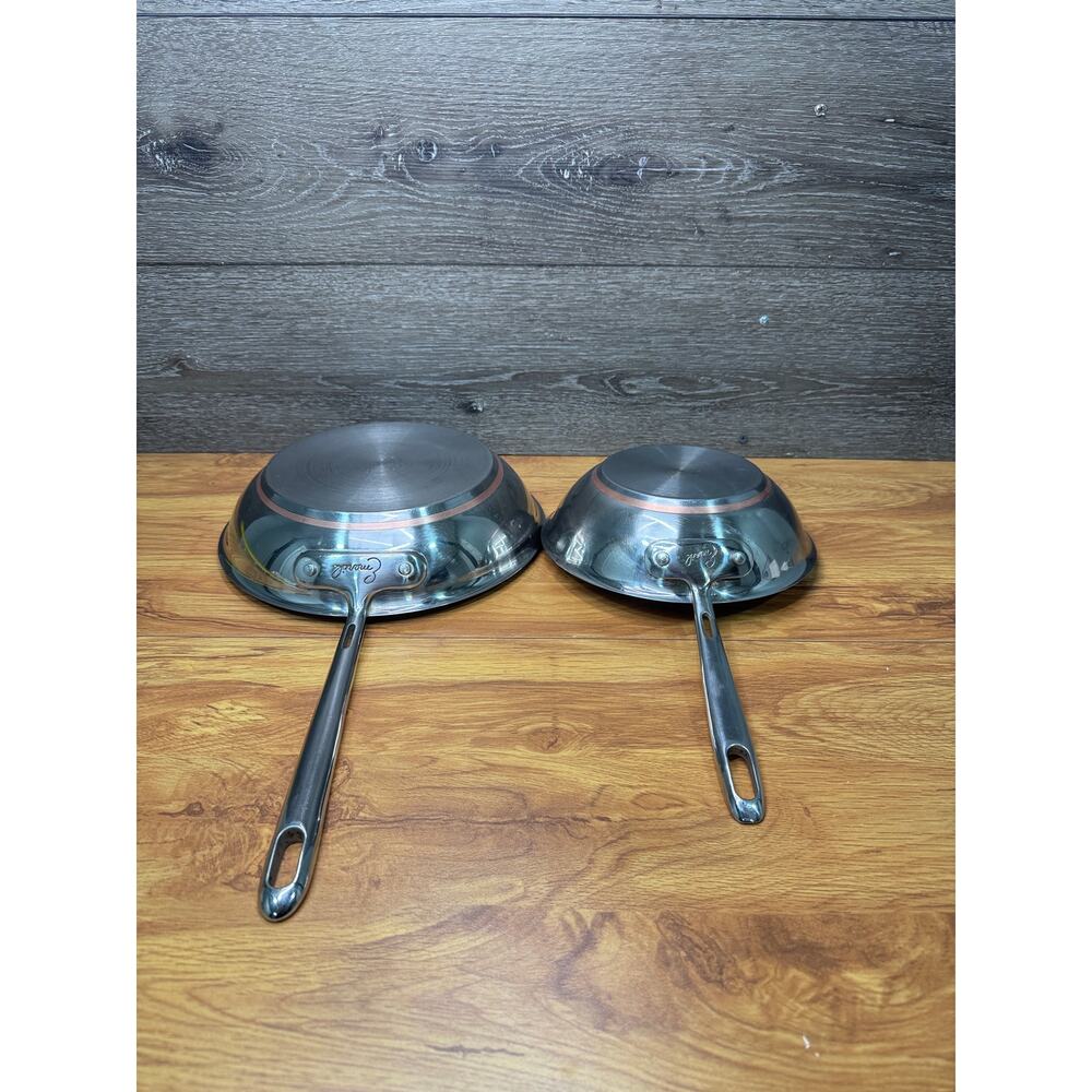 Emeril By All Clad 10 in & 8 in Copper Core Stainless Steel Fry Pan Skillet~2 Pc
